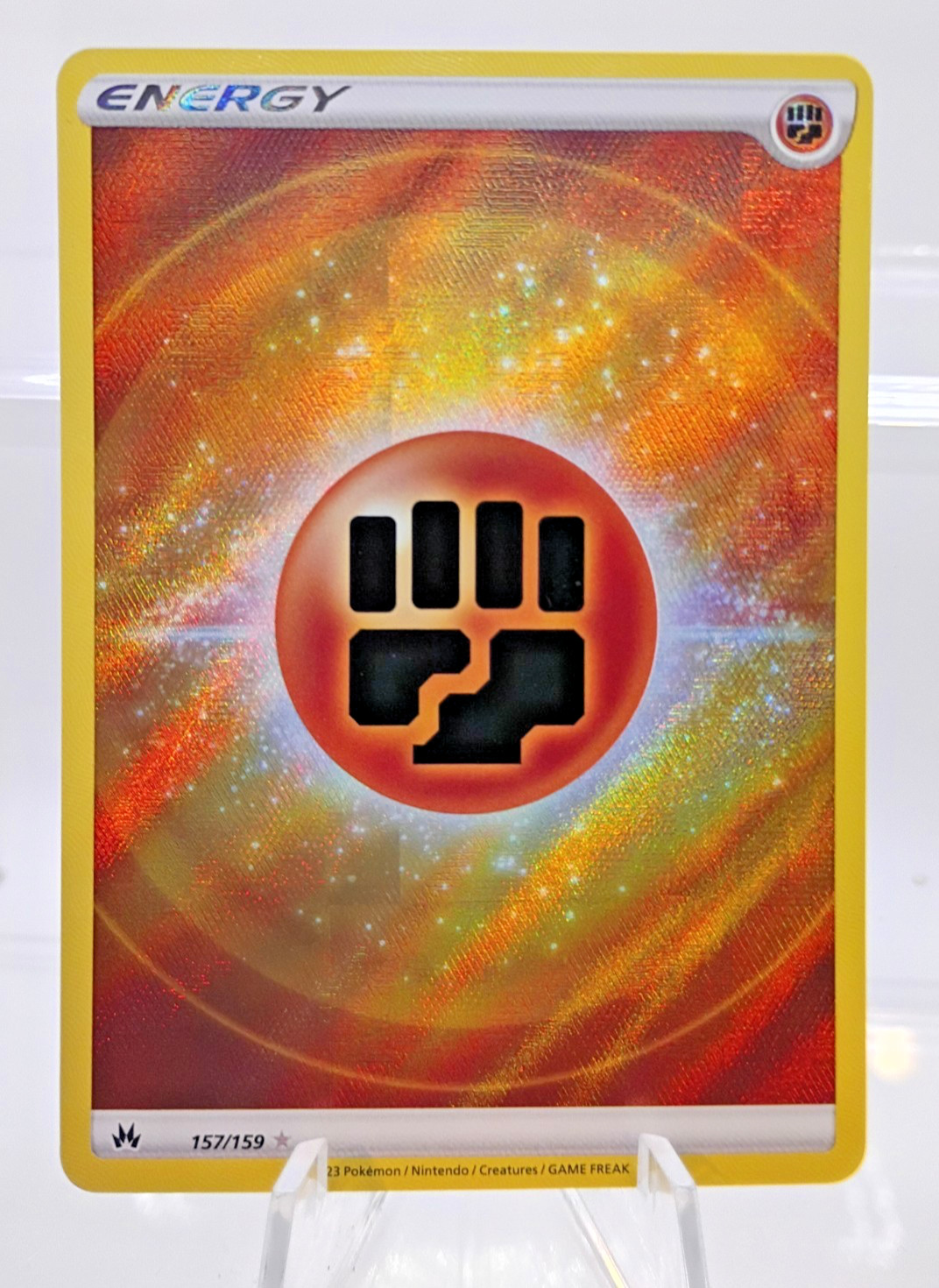 Fighting Energy 157/159-Crown Zenith-Textured Holo Ultra Rare TCG Pokemon NM