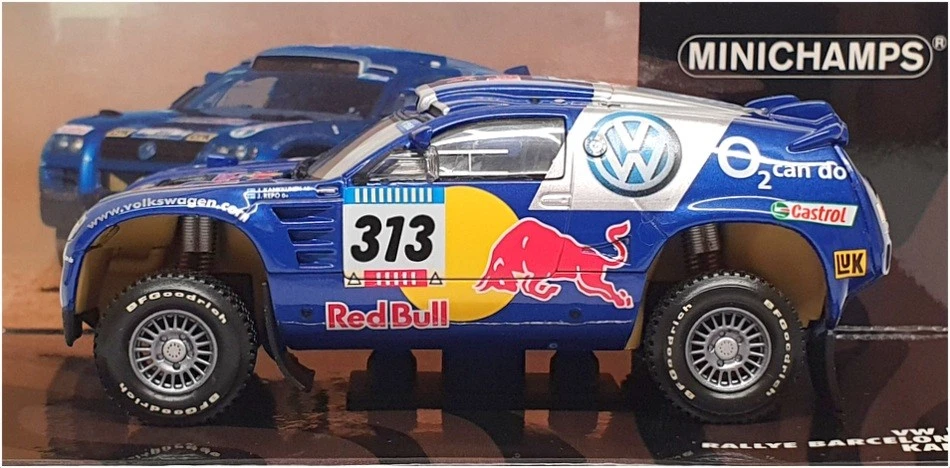 Minichamps escala 1/43 436 055313 - VW Race Touareg Rally Barcelona 2005 Foto 3 de 4
