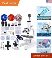 Microscope for Kids  Adults,40X-2000X Microscope with Phone Adapter  Slides...