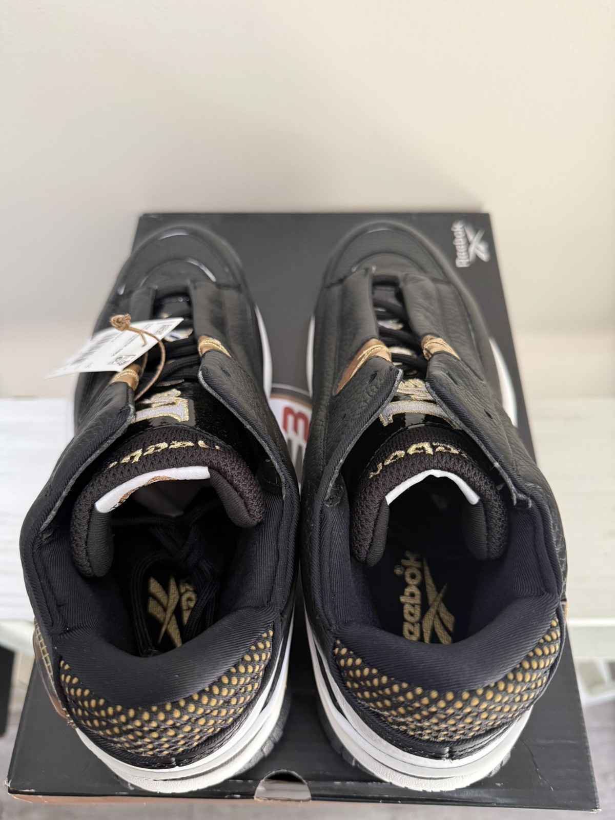 Reebok The Answer DMX OG (2022) Black/White/Gold Size 10 Mens PLEASE READ image 7