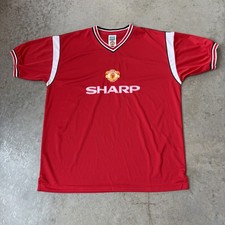 Score Draw Manchester United 1984 Retro Football Shirt Soccer Jersey Kit XXL 2XL