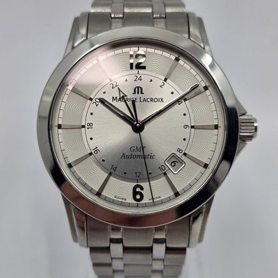 Maurice Lacroix Mens Pontos GMT Stainless Steel Automatic Watch PT6068