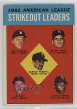 1963 Topps League Leaders Camilo Pascual Jim Bunning Ralph Terry Kaat HOF 7ut