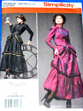 Simplicity 2207 Gothic Costume Arkivestry Misses sz 6-12 Sewing Pattern