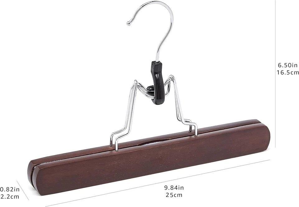 Wooden Pants Hangers - Cherry, 10-Pack - Image 3 of 4