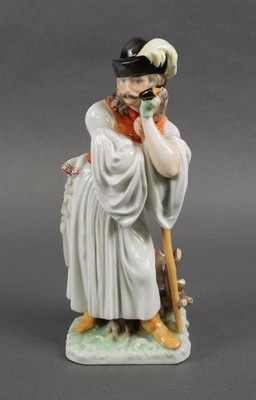 Herend Hungary Porcelain Hungarian Shepherd Figurine Hand Painted Large
