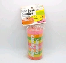 Vtg Nite Savers 5 Assorted Discs Scented Candle Life Savers RARE Candy Promo NOS