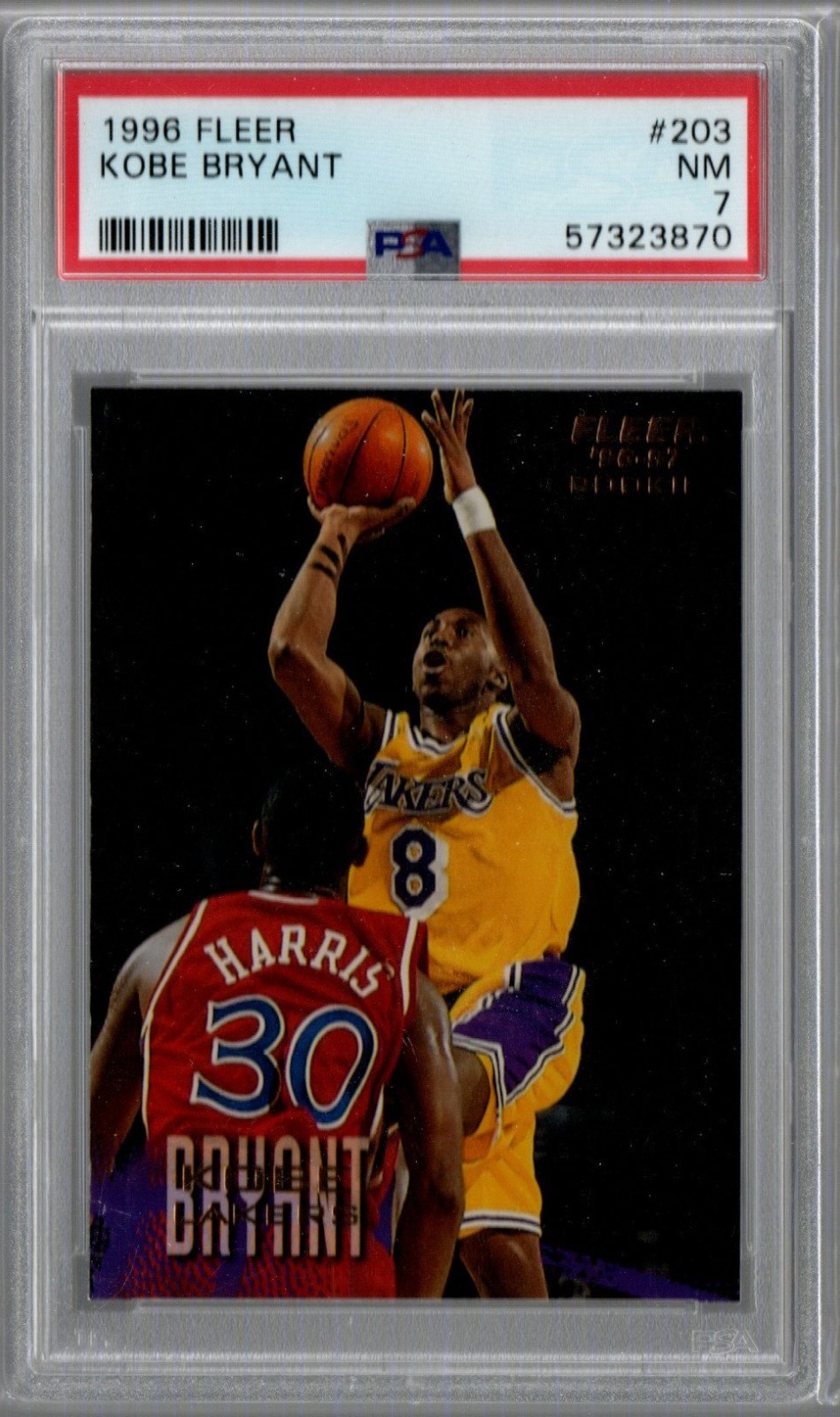 1996 Fleer #203 Kobe Bryant PSA 7 HOF RC
