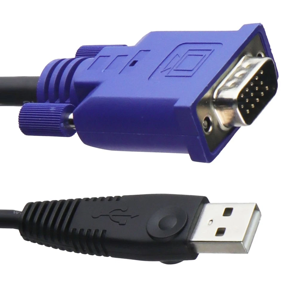 StarTech (10ft / 3m) Ultra Thin USB VGA 2-in-1 KVM Switch Cable (SVECONUS10) - Image 2 of 3