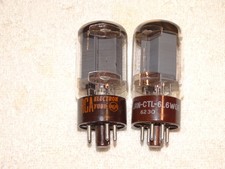 2 x 5881 6l6gb Tung-Sol Tubes Very Strong Matched 2  Pair 8