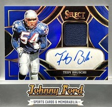 Tedy Bruschi 2025 Panini Select Memorabilia Blue Auto #116/149 Patriots #SME-TBI