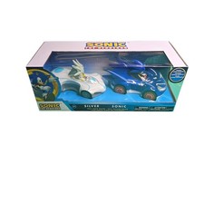 Sonic The Hedgehog Silver  Sonic Pull Back Racer Vehicle Set