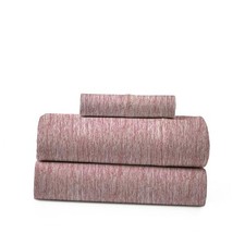 Road Trip America Jersey Knit Sheet Set - Cotton 3 Pieces Twin Red Space Dyed