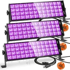 120W LED Black Light Bar, 10FT Cord & Switch, Aluminum Shell, IP66 Waterproof...