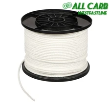 3/16 inch White Dacron Polypropylene Rope 500 Feet Spool Hollow Braid 700 lbs