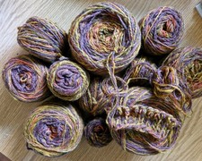 Wolle Garn Stricken Häkeln Bobbel Materialmix ca. 500g