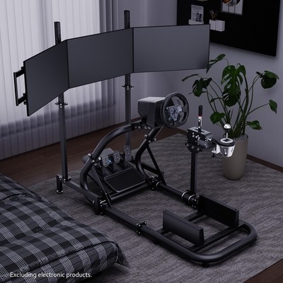 Hottoby Racing Sim Cockpit Vertikale Halterung mit Dreifachem Monitorständer
