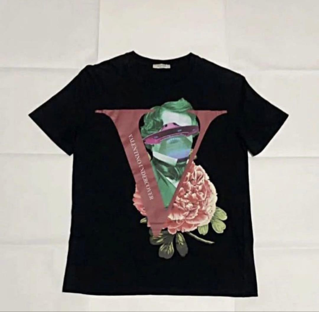 USED [RARE] VALENTINO X UNDERCOVER FACE ROSE T-SHIRT COLLABORATION GOOD thumbnail 2