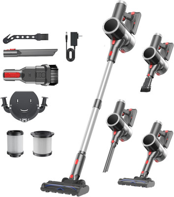 Cordless Vacuum Cleaner, Stick Vacuum Rechargeable, 550W 45KPA Powerful Suction