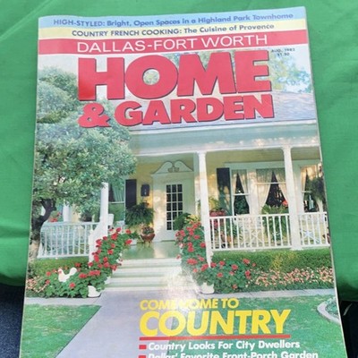 Dallas-Fort Worth Home & Garden Aug 1983 Illustrated ''Come Home'' Cover