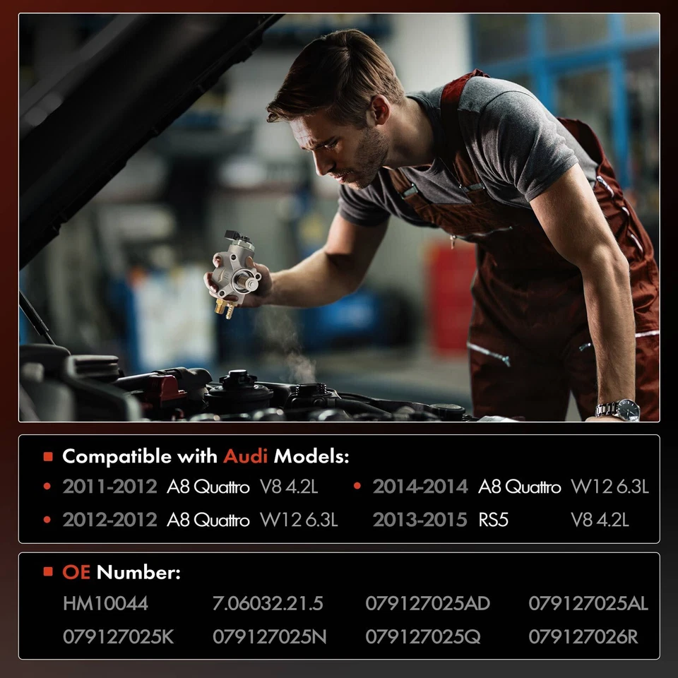 Топливный насос высокого давления для Audi A8 quattro 2011 2012 2014 RS5 13-15 4,2 л 6,3 л - Изображение 2 из 4