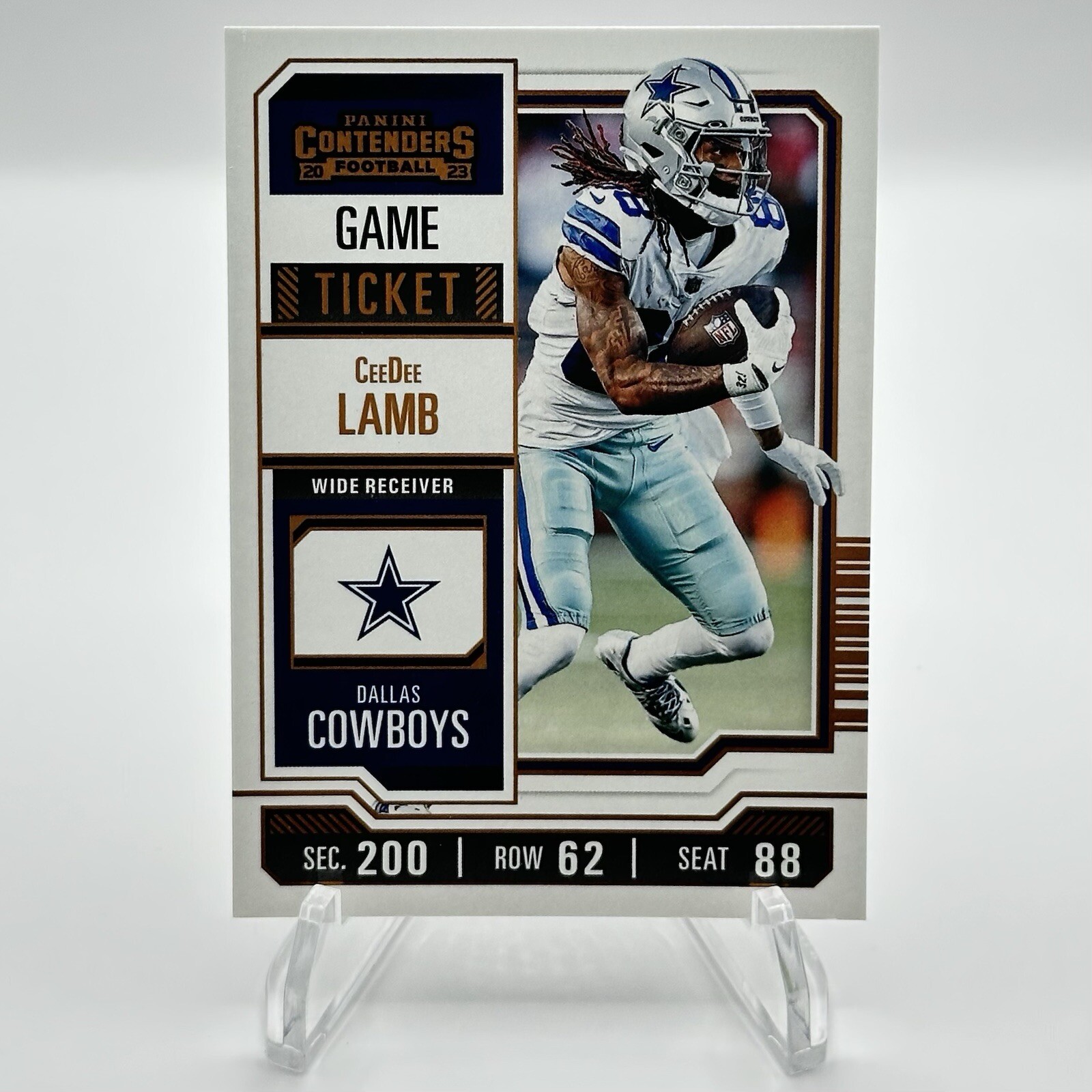 2023 Panini Contenders CEEDEE LAMB #27 Game Ticket Bronze - Dallas Cowboys