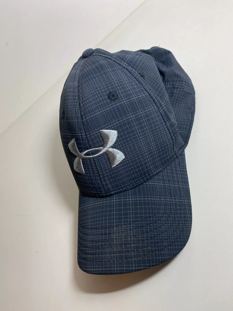 Under Armour Men's UA Black Plaid Cap Hat Heat Gear One Size Fits