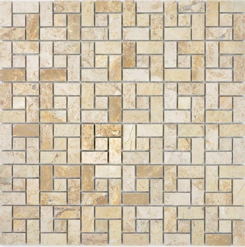 Mosani – Mosaïque Or Structure Miroir 30x30cm – Carrelage Verre Brillant – MOS120-0746