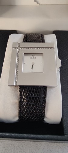 Korloff SDX6 ART DIAMONDS, Leather Band Ladies Watch SWISS MADE.