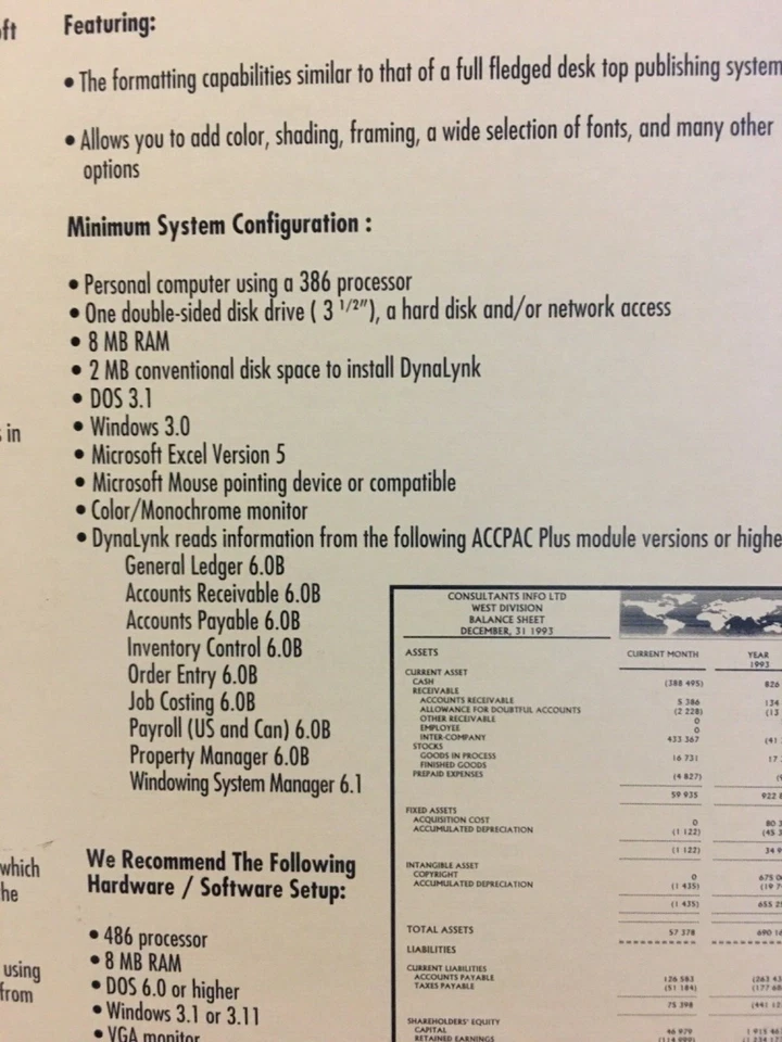 $1295 ACCPAC Plus Add-In Reporting. DynaLynk for Excel . - Image 4 of 4