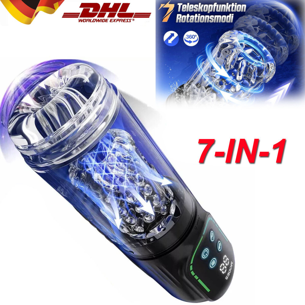 Elektrischer Masturbator Mann Handfrei Cup mit Teleskopfunktion Sex Spielzeug