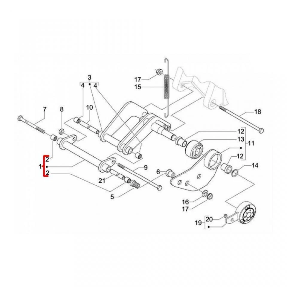 Support moteur origine pour scooter Piaggio 125 X EVO 597503 Neuf - Photo 3/3