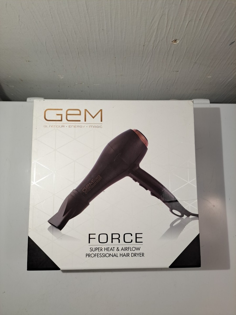 GEM Force Intense Ionic Ceramic Science Super Heat Air Flow Hair Dryer NEW