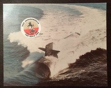 USS JACKSONVILLE (SSN 699) ATTACK SUBMARINE "AT SEA" PHOTOGRAPH - "THE BOLD ONE"