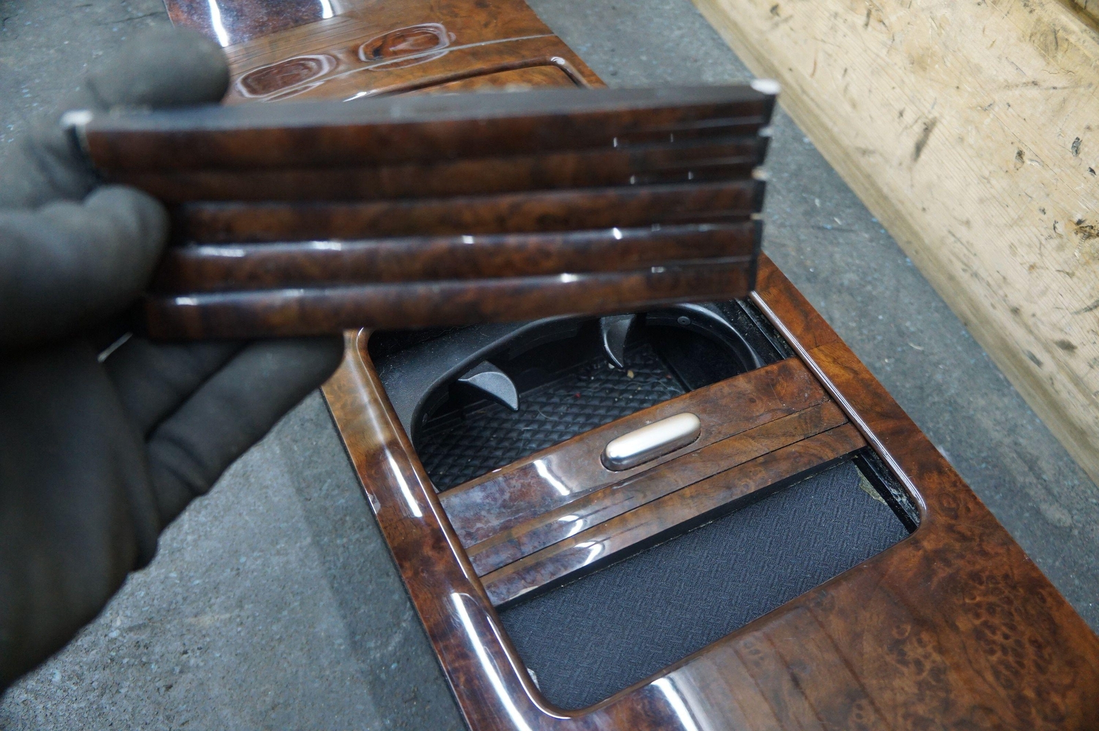 Set 11 Veneered Wood Trim Dash Console LHD Bentley Continental GT 05 *NOTE
