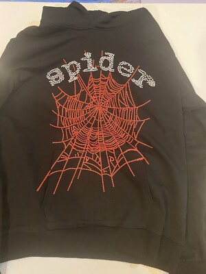 正規品　Sp5der OG rhinestones パーカー Sp5derOGRhinestoneLogoHoodieWh