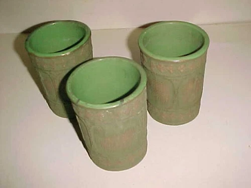 3 RED WING  BRUSHWARE MUGS  -  4 1/2"  -  scarce