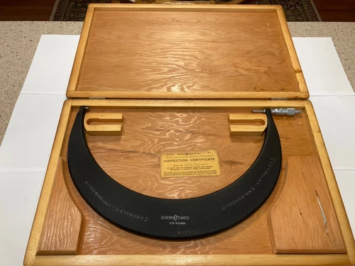 Scherr Tumico Metric Micrometer 375-400 mm Tubular Outside With Wooden Case