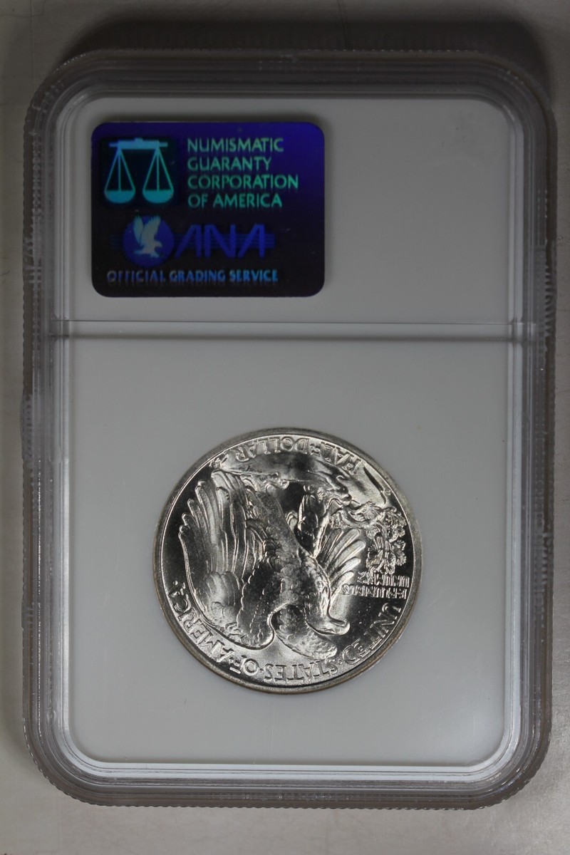 2001年　豪州　ワライカワセミ　NGC　MS65 4330312-022 1946-S .50 NGC MS 65 Walking Liberty, Lady Liberty Half | eBay
