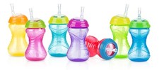 Nuby Clik-It Flex Straw Leak-Proof Sippy Cup - 2 Pack - No-Spill - 10oz/300ml