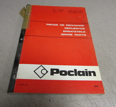 Poclain LY 4x4 Spare Parts Catalog Manual 1975