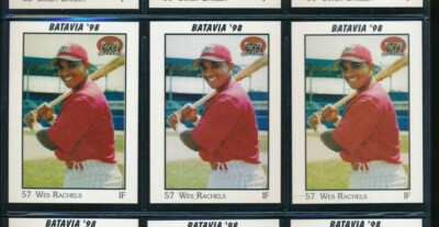 Lot (3) 1998 #57 Wes Rachels Batavia MuckDogs (BT5) SWSW6