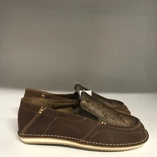 Rank 45 Amberlin Textured Print Brown Womens Size 8.5 Medium