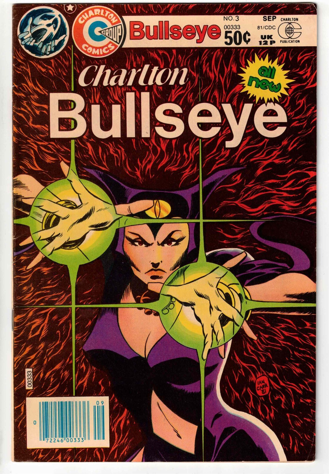 Charlton  Bullseye #3 1981 Bronze Age Nice!