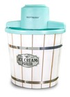 4-Quart Parlor Electric Ice Cream Maker - White & Aqua