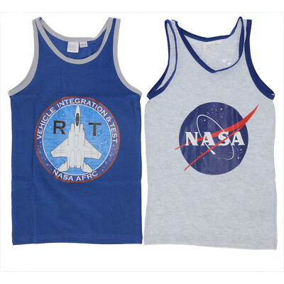 Unterwäsche Jungen NASA Unterhemd 110/116 2er Pack