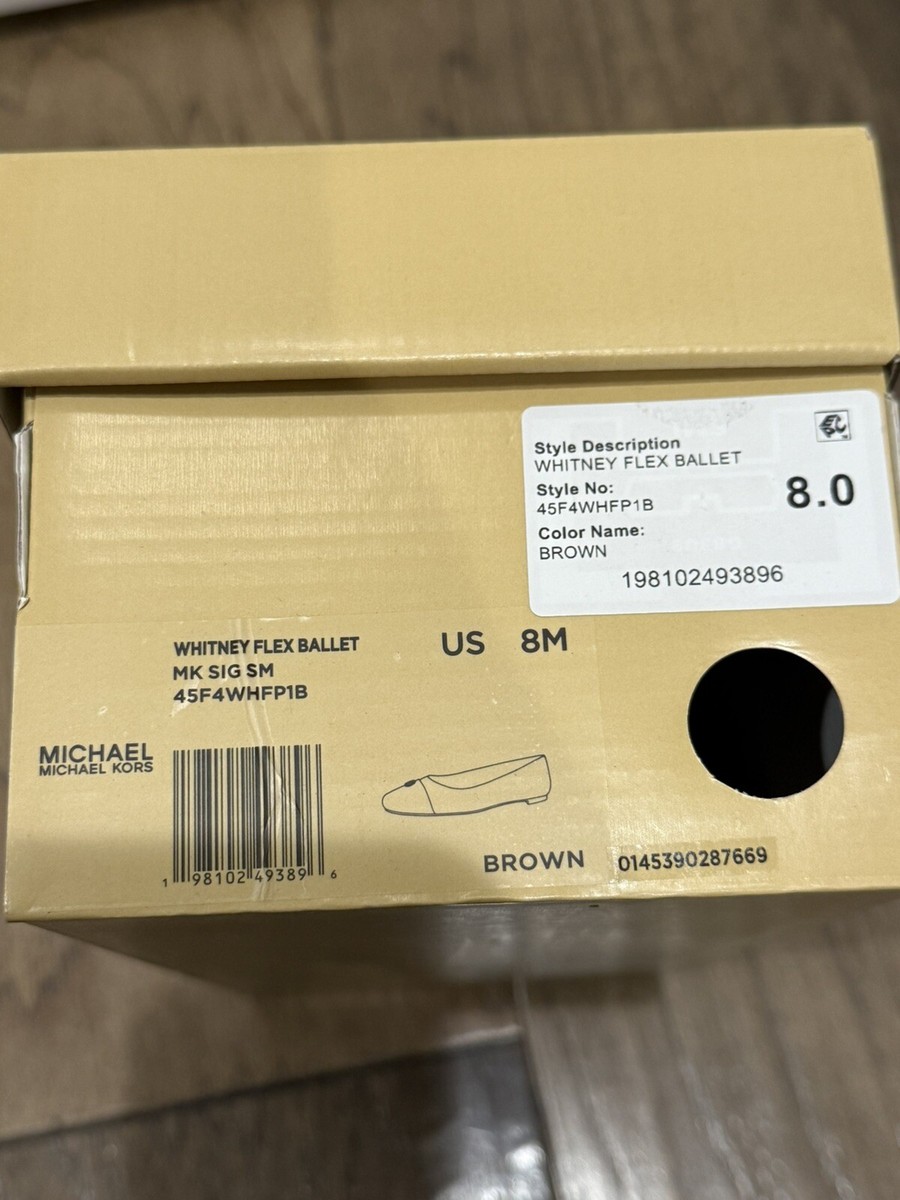 New Michael Kors Women's Whitney Flex Ballet Flat Shoe Size 8