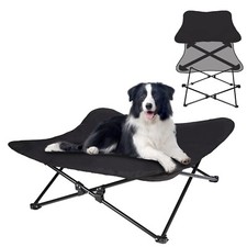 GEERTOP Folding Elevated Dog Bed, Portable Raised Dog Cot for Camping Travel ...