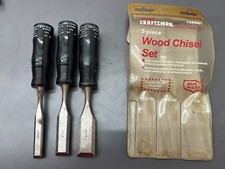 VINTAGE CRAFTSMAN #36861 3 PIECE WOOD CHISEL SET - Made in USA