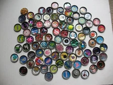 Lot of 80 Bottle Caps Resin Handmade for Magnets or Jewelry Crafts Food Toys Pet